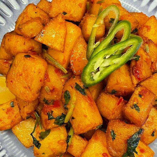 Potato Coriander Spicy tray